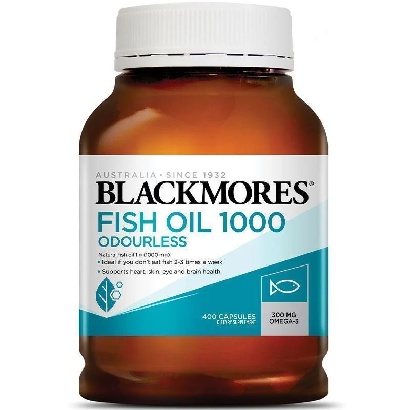 Blackmores Odourless Fish Oil 1000mg 400c 澳佳宝无腥大鱼油 【保质期2028/08】